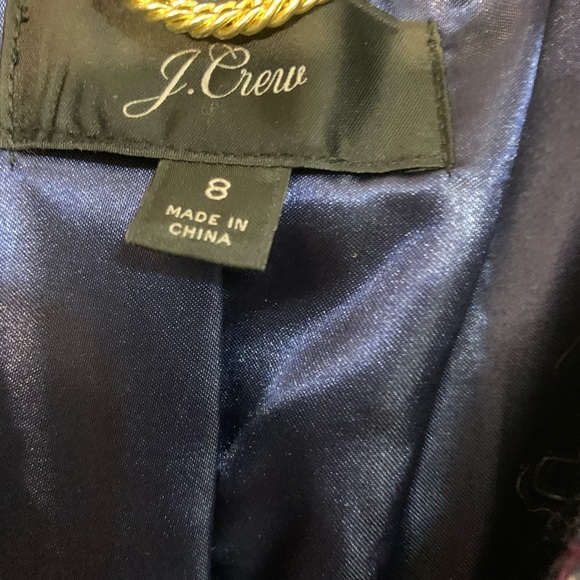 J.Crew Speckled Navy Tweed Coat | Wool Blend Overcoat | Size 8 H2018 - Picture 6 of 8